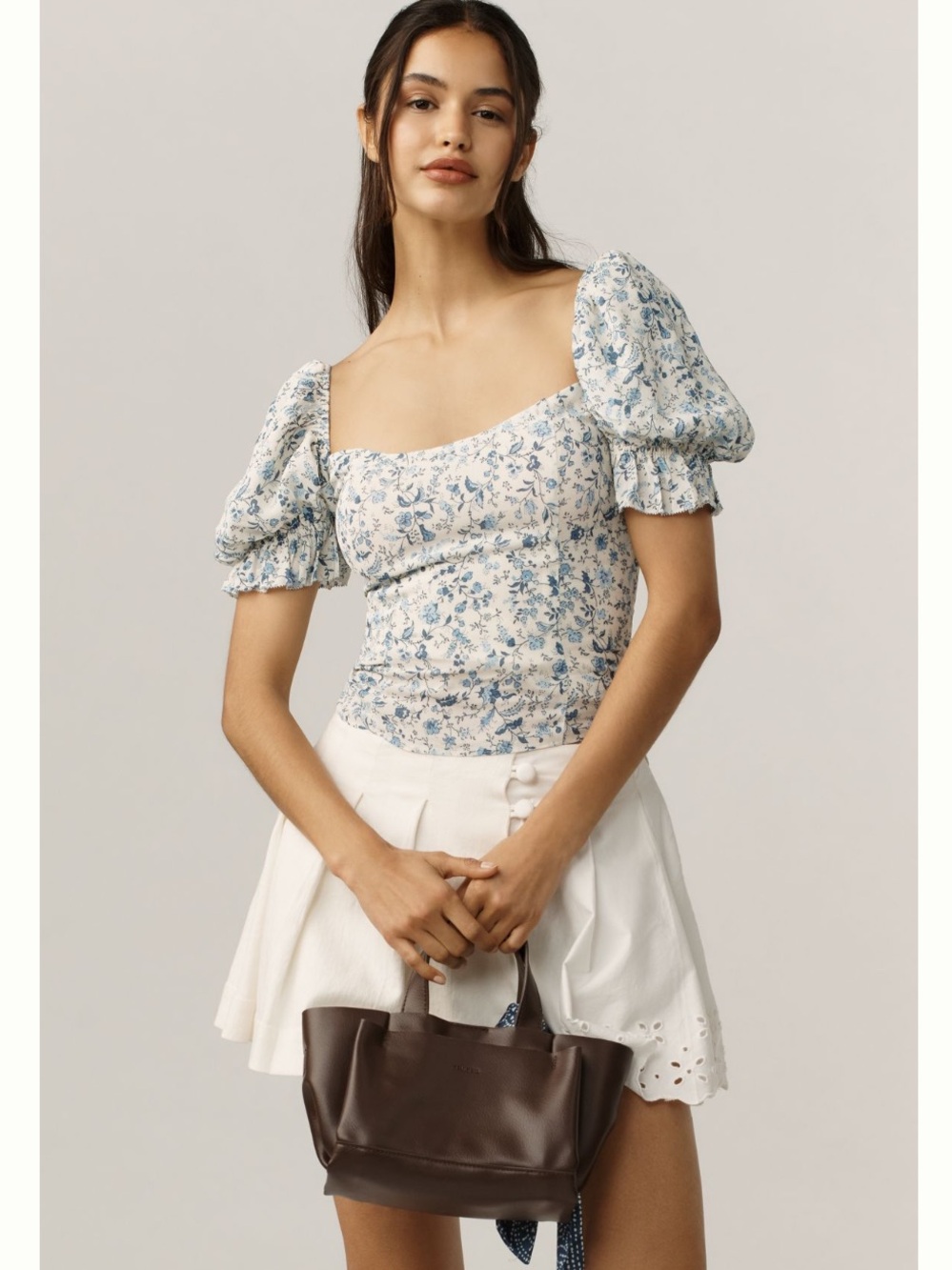 Reformation Marin Puff-Sleeve Blouse